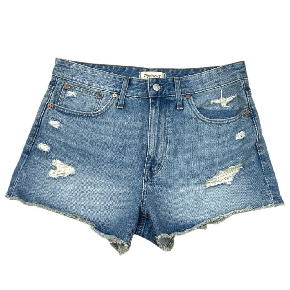 Madewell Relaxed Denim Short in Renfield Mid Wash Size 29 - Picture 2 of 8